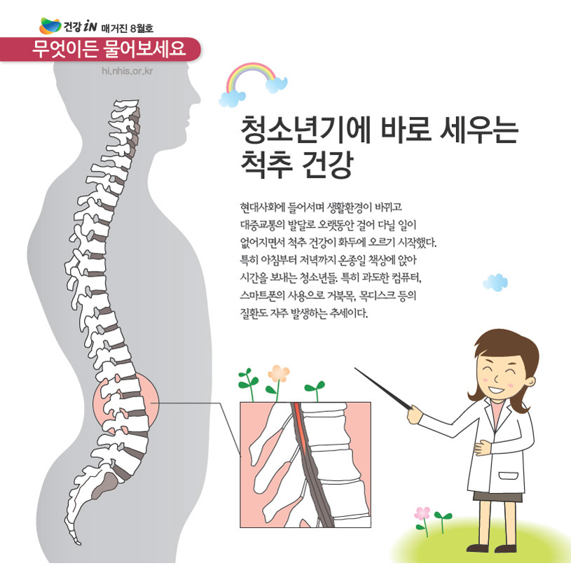 청소년기에 바로 세우는 척추 건강