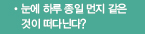 눈에 하루 종일 먼지 같은 것이 떠다닌다?