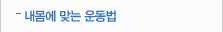 내몸에 맞는 운동법