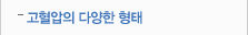 고혈압의 다양한 형태