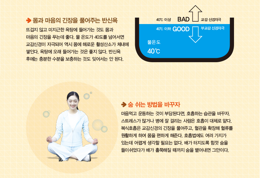 몸과 마음의 긴장을 풀어주는 반신욕