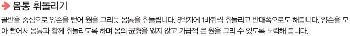 몸통휘돌리기