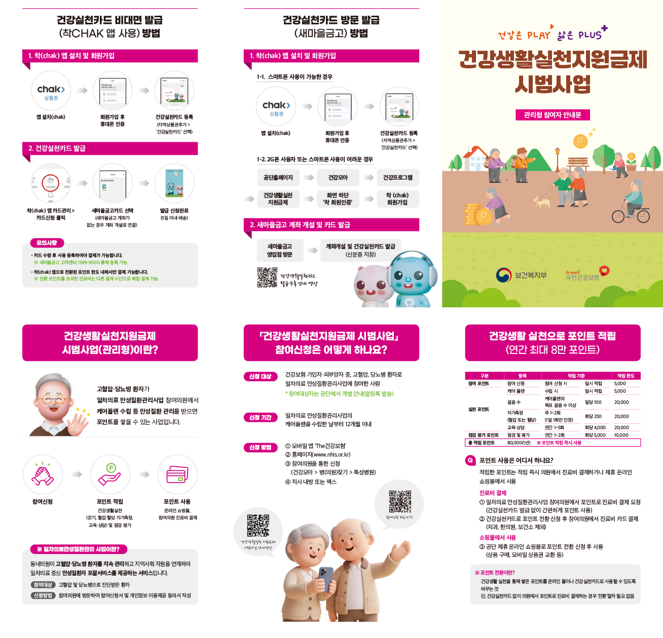 건강생활실천지원금제 시범사업 리플릿