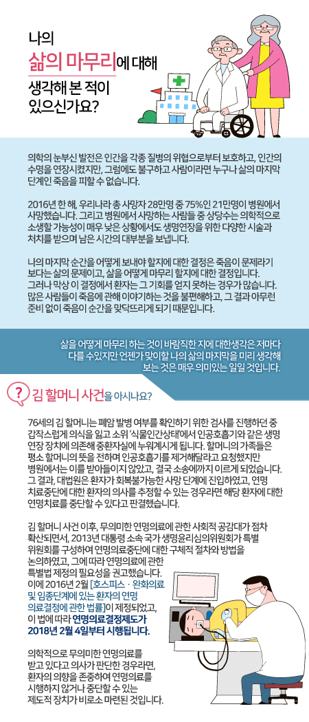 연명의료결정제도 개요 알아보기 안내